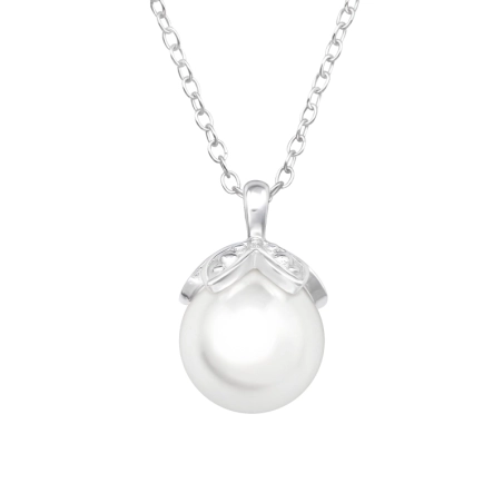 Kvetina - 925 Mincový Striebro #SC# s perla #46682 | #AN#