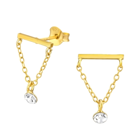 Lišta a reťaz na zavesenie - 925 Mincový Striebro #SC# s krištáľ #46654 | #AN#