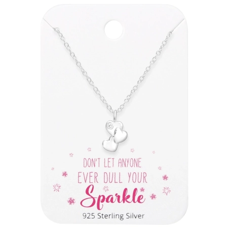 triple srdce - 925 Mincový Striebro #SC# s zirkóny #45510 | #AN#