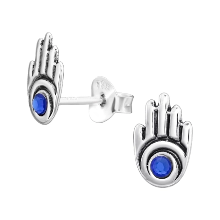 Hamsa - 925 Mincový Striebro #SC# s krištáľ #45352 | #AN#