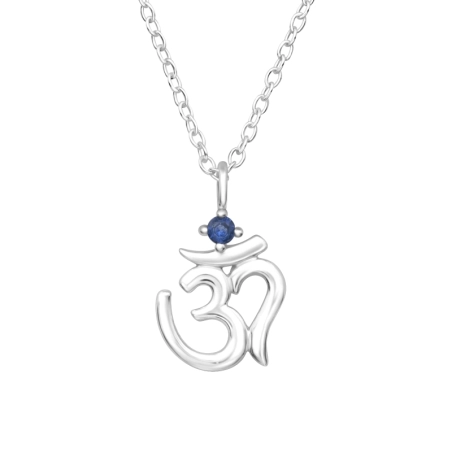 om symbol - 925 Mincový Striebro #SC# s zirkóny #45244 | #AN#