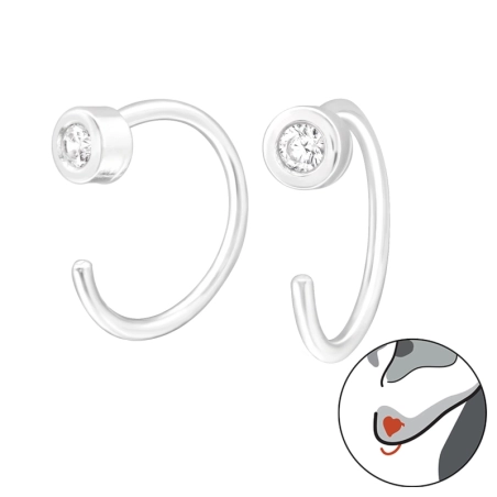 geometrický - 925 Mincový Striebro #SC# s zirkóny #44677 | #AN#