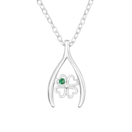 Trojlístok - 925 Mincový Striebro #SC# s zirkóny #43768 | #AN#