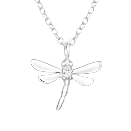 Dragonfly - 925 Mincový Striebro #SC# s zirkóny #43711 | #AN#