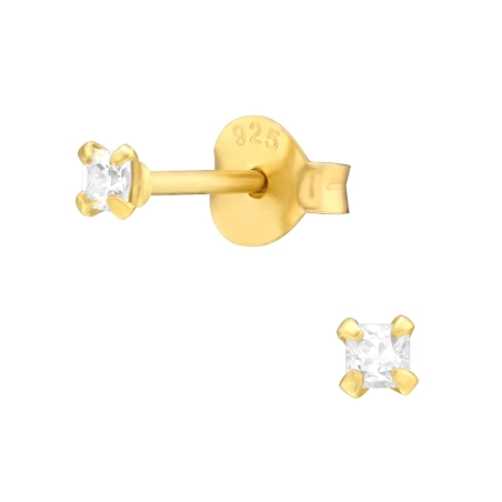 Square 2 mm - 925 Mincový Striebro #SC# s zirkóny #43267 | #AN#