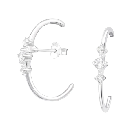 geometrický - 925 Mincový Striebro #SC# s zirkóny #42394 | #AN#