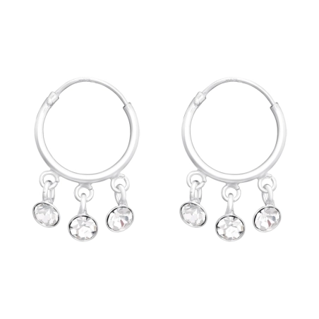 visí kryštály - 925 Mincový Striebro #SC# s krištáľ #41473 | #AN#