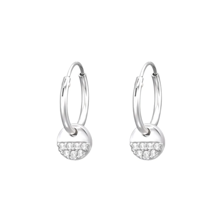 disk - 925 Mincový Striebro #SC# s zirkóny #41267 | #AN#