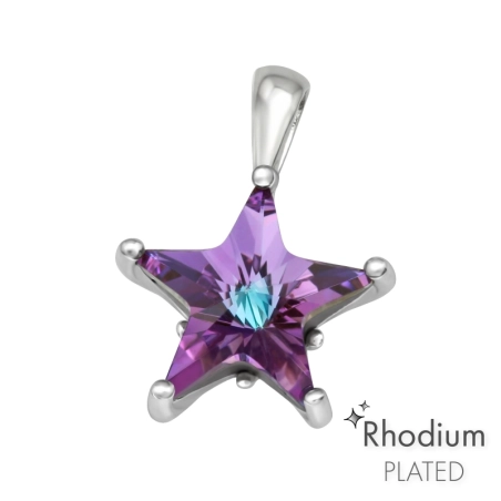 hviezda - 925 Mincový Striebro #SC# s krištáľ #40686 | #AN#