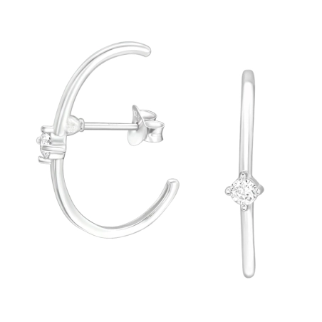 geometrický - 925 Mincový Striebro #SC# s zirkóny #40368 | #AN#