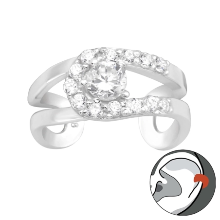 Prostý - 925 Mincový Striebro #SC# s zirkóny #40146 | #AN#