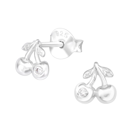 čerešňa - 925 Mincový Striebro #SC# s zirkóny #40046 | #AN#