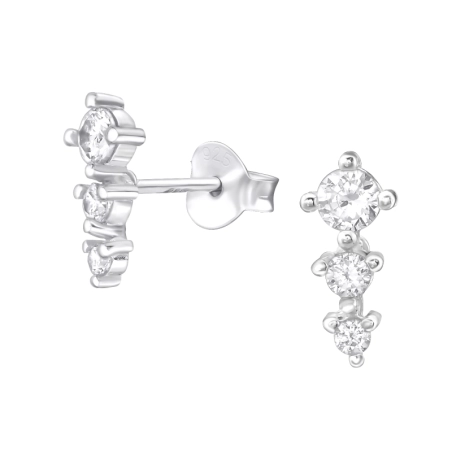 iskrivý - 925 Mincový Striebro #SC# s zirkóny #38418 | #AN#