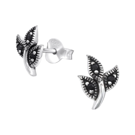 listy - 925 Mincový Striebro #SC# s zirkóny #35301 | #AN#