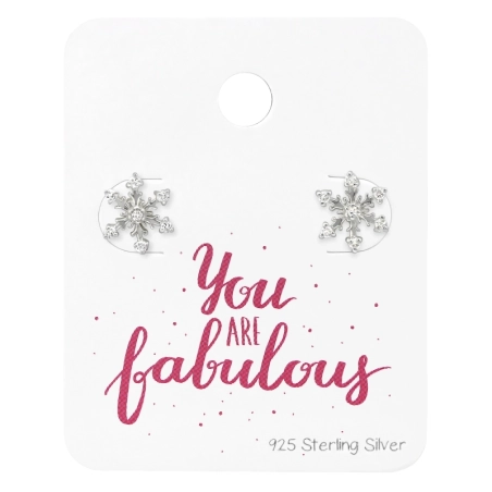 snehová vločka - 925 Mincový Striebro #SC# s zirkóny #34130 | #AN#