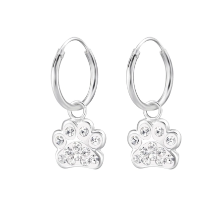 Závesná tlapka - 925 Mincový Striebro #SC# s krištáľ #28056 | #AN#