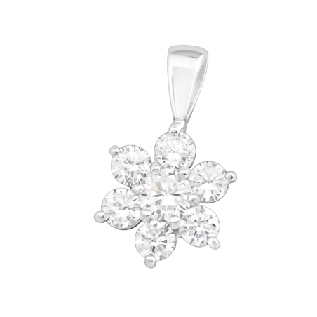 Kvetina - 925 Mincový Striebro #SC# s zirkóny #19824 | #AN#