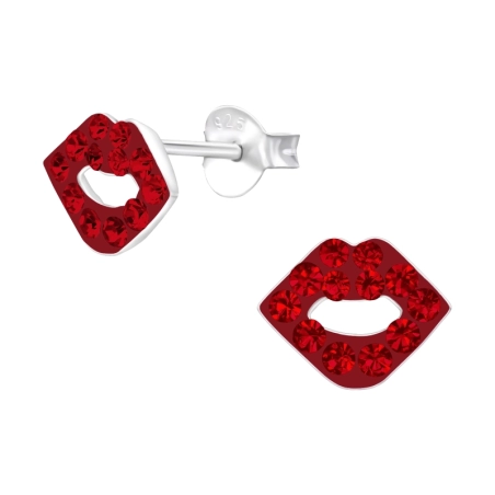 ústa - 925 Mincový Striebro #SC# s krištáľ #2285 | #AN#