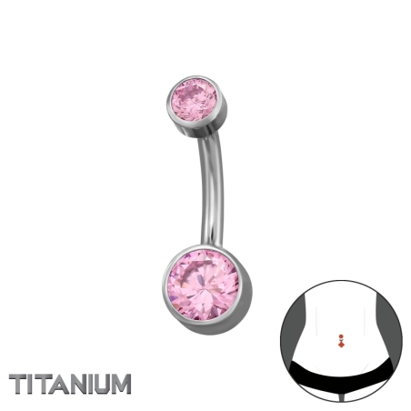 Piercing do pupku s 4 mm a 6 mm zirkónom Piercing do nosa šperky | All4silver