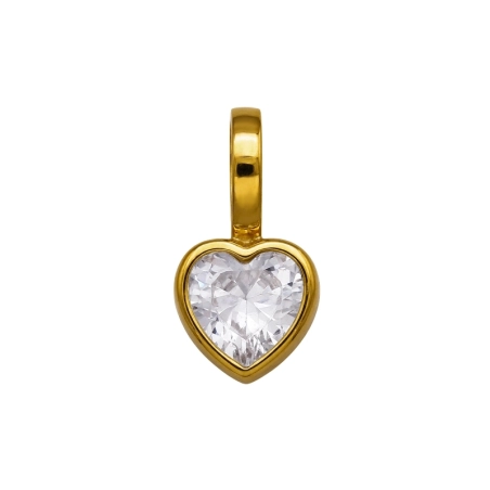 13 mm Srdce pozlátené so zirkónom Sv. Valentína šperky | All4silver