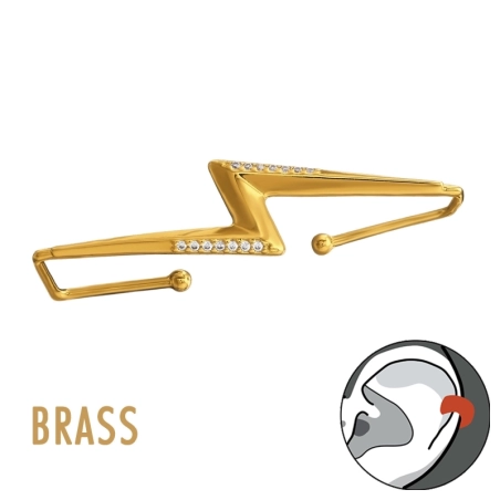 blesk - Mosadz #SC# s zirkóny #50783 | #AN#