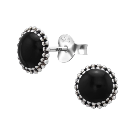 5 mm Okrúhle zdobené Puzetové náušnice bez kameňov šperky | All4silver