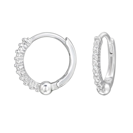 Krúžky so zirkónmi Huggies šperky | All4silver