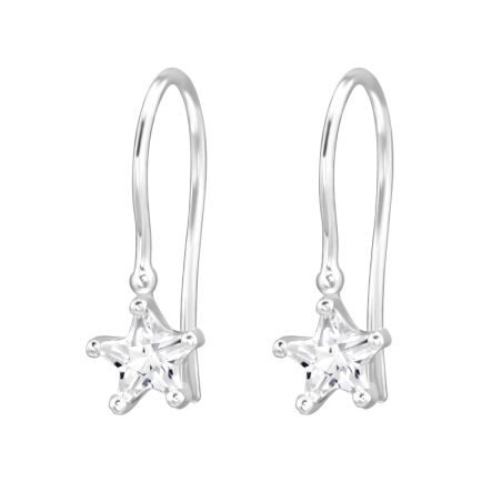 6 mm Hviezda Náušnice so zirkónom šperky | All4silver