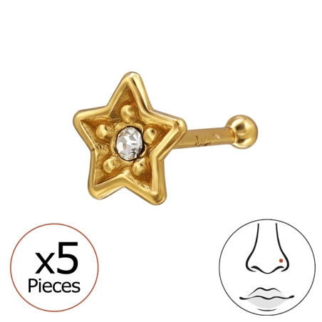 4 mm hviezda - 925 Mincový Striebro #SC# s krištáľ #49929 | #AN#