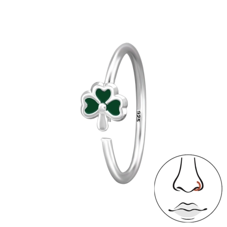 3,5 mm ďatelina - 925 Mincový Striebro #SC# s epoxidová #49836 | #AN#