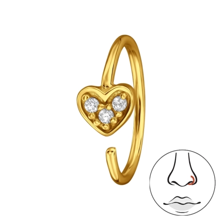 4mm srdce - 925 Mincový Striebro #SC# s zirkóny #49840 | #AN#