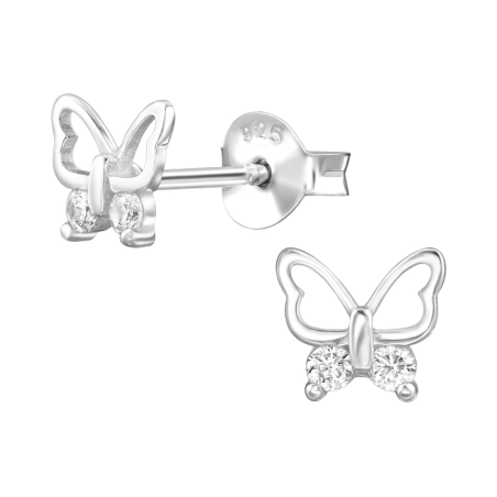 motýľ - 925 Mincový Striebro #SC# s zirkóny #49681 | #AN#