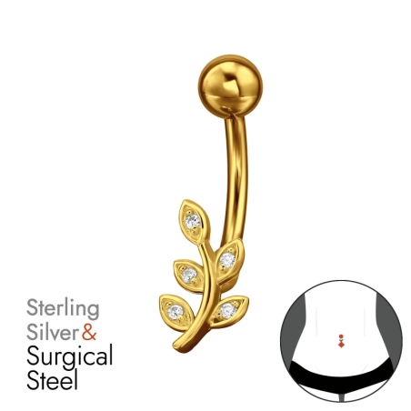 krídlo - Striebro 925 + Chirurgická Oceľ 316 #SC# s zirkóny #49662 | #AN#