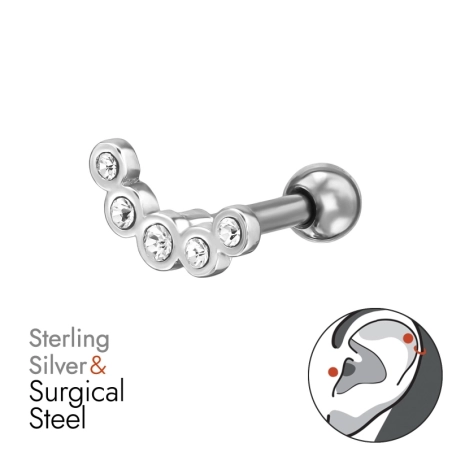 Okrúhle krištály striebro šperky | All4silver