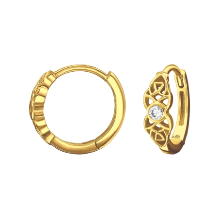 Keltský symbol pozlátený so zirkónom 24k Pozlátené strieborné šperky šperky | All4silver