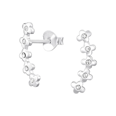 Horolezec - 925 Mincový Striebro #SC# s krištáľ #49288 | #AN#