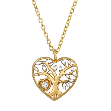 Strom života pozlátený zo zirkónmi Sv. Valentína šperky | All4silver