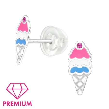 Zmrzlina farebná s krištáľom - Premium* Jedlo & sladkosti šperky | All4silver