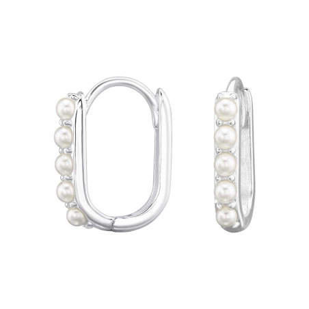 Krúžky s perličkami Huggies šperky | All4silver