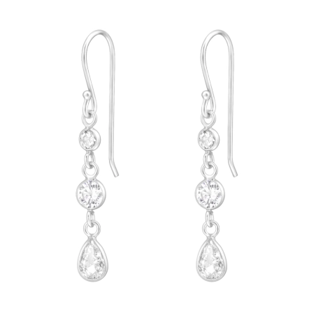 Geometrické zirkóny Náušnice so zirkónom šperky | All4silver