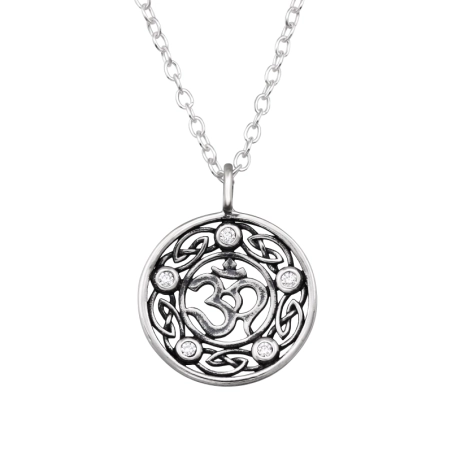 Om symbol v kruhu Náboženstvo šperky | All4silver