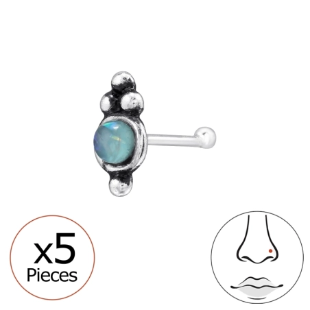 5 ks piercing do nosa oxidovaný Bali šperky  šperky | All4silver