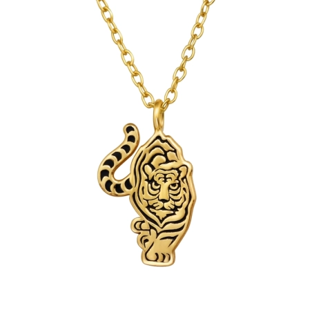 Tiger pozlátený Náhrdelníky bez kameňov šperky | All4silver