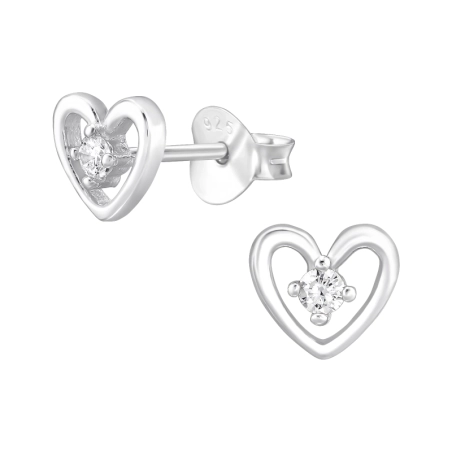 srdcové - 925 Mincový Striebro #SC# s zirkóny #47948 | #AN#