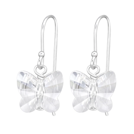 Motýľ krištáľový Krištáľové náušnice šperky | All4silver
