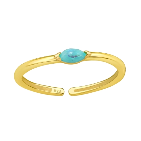 Tvar markízy nastaviteľný - 925 Mincový Striebro #SC# s opál #47567 | #AN#