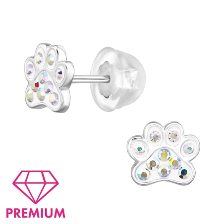 Labky s krištáľmi - Premium* Zviera šperky | All4silver
