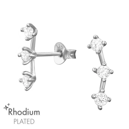 Horolezec - 925 Mincový Striebro #SC# s zirkóny #47195 | #AN#