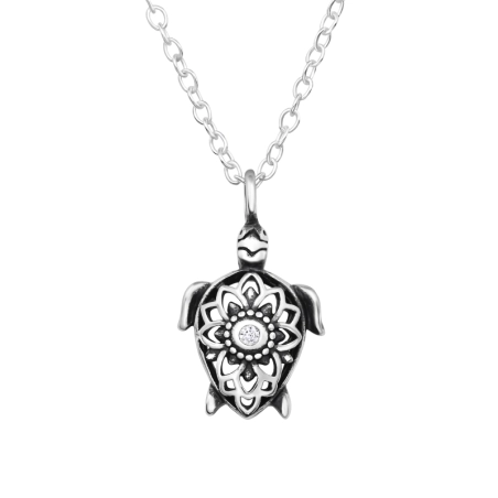 Korytnačka oxidovaná so zirkónom Filigree šperky | All4silver