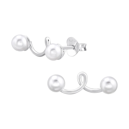 Horolezec - 925 Mincový Striebro #SC# s perla #46911 | #AN#